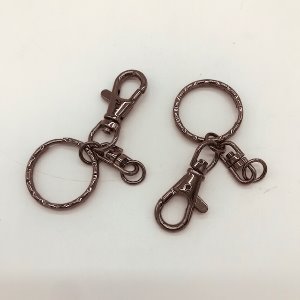[가죽공예 금속장식] 23mm 조각 열쇠고리 장식(흑니켈)