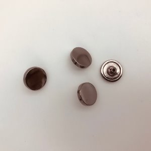 [가죽공예 금속장식] 신주스넵용 민자캡 10mm 흑니켈 (4개)